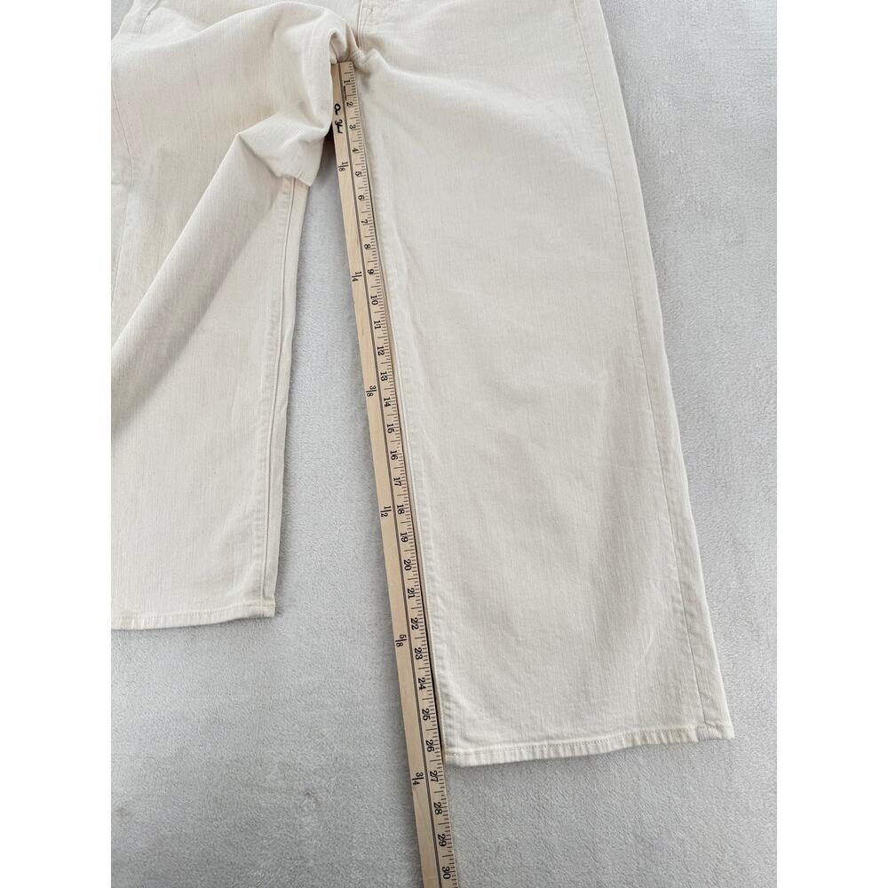 Mother Jeans The Dodger Ankle Denim White Act Natural Wide Leg 25 Run Big - Picture 9 of 12